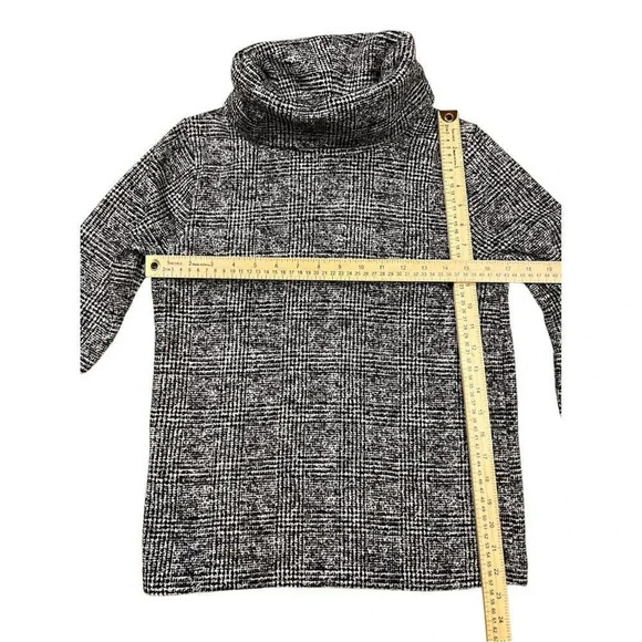 J. Crew Factory Funnel Neck Fleece Lined Pullover Sweater Plaid XS h1549 - Picture 9 of 15